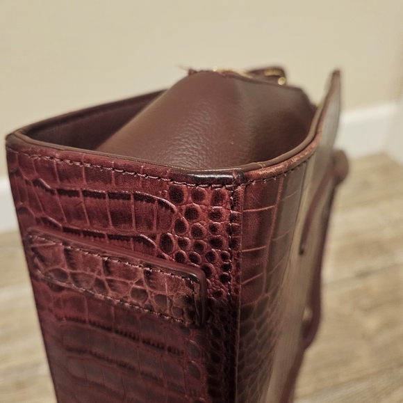 Radley London Croc Embossed Liverpool Multiway Grab Bag Oxblood Red - Picture 10 of 16